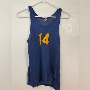 Vintage Southern Athletic Basketball Jersey Tank Top Size M #14 Blue/yellow
